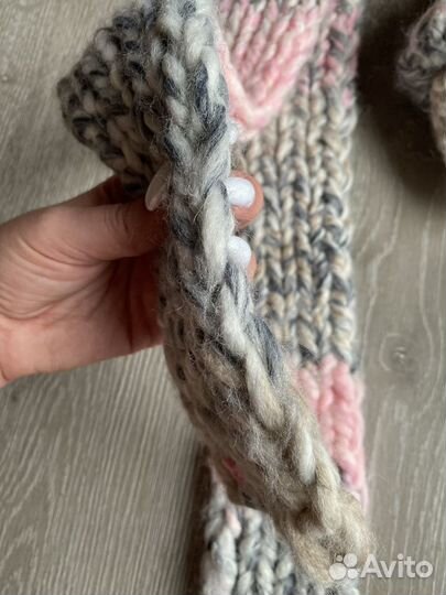 Теплый комплект: Шапка шарф варежки