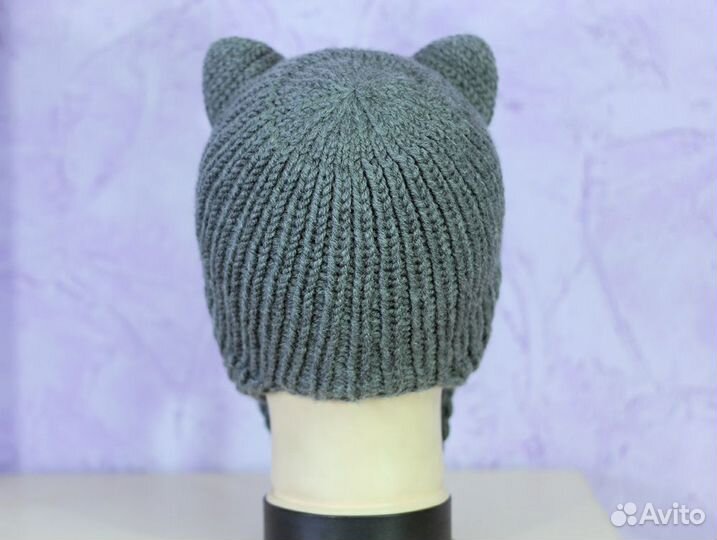 Детская шапка с ушками Кошка детская Новая