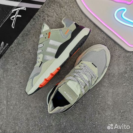 Кроссовки Adidas Nite Jogger Grey Orange