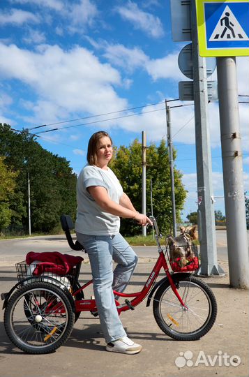 Надежный трёхколесный велосипед для пожилых людей