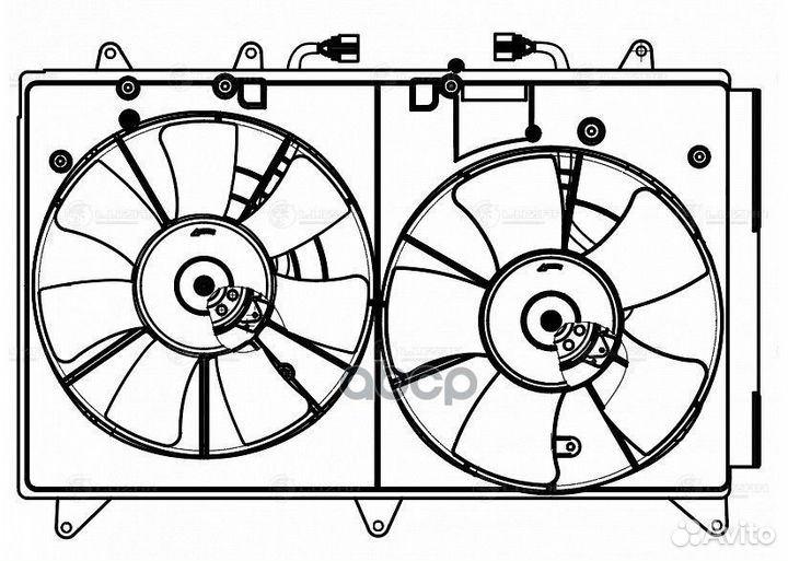 Вентилятор радиатора Mazda CX-7 (06) (2 вент.) (с