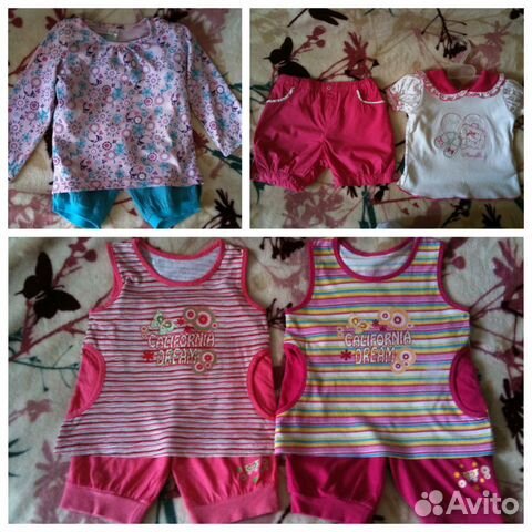 Летние комплекты новые Размеры 86, 92, 98