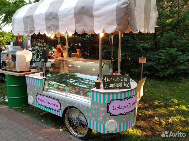 Витрина тележка для мороженого