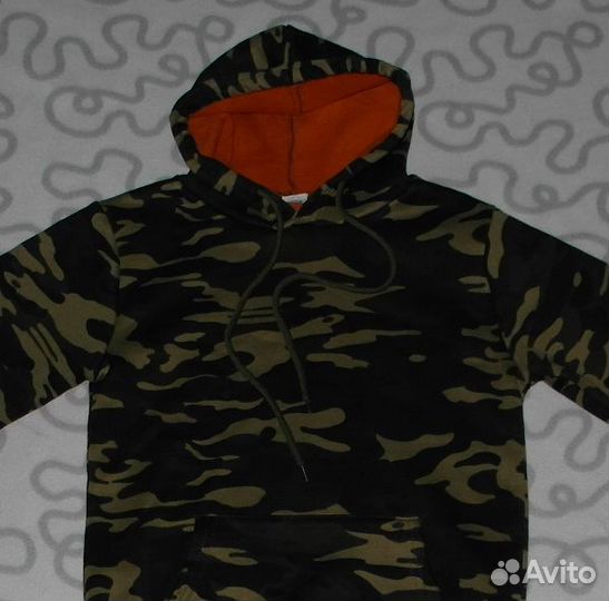 Толстовка с капюшоном на флисе, 134-140 см