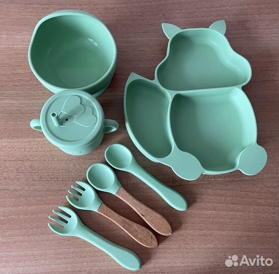 Набор детской силиконовой посуды