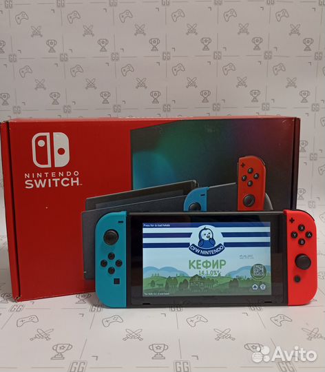 Nintendo Switch (rev 2) 128GB hwfly В коробке