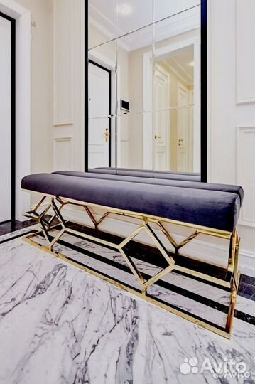 Консоли из натурального камня и стекла