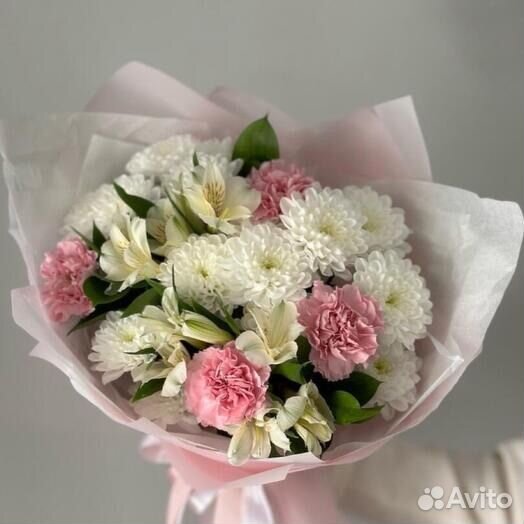 Букет цветов. Розы. Хризантемы на День Матери