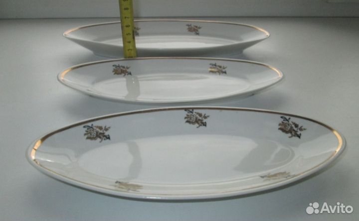 Фарфор. селедочницы-3 шт вместе, з-д дулево, СССР