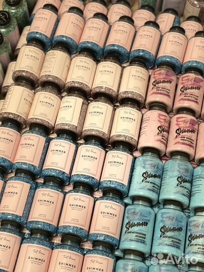 Соль для ванн с шиммером ручной работы