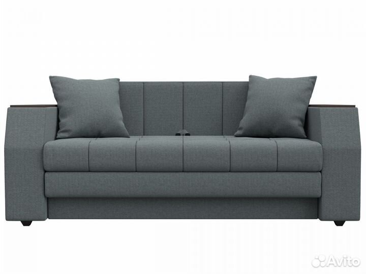 Диван прямой Атлант мини, рогожка, амур серый