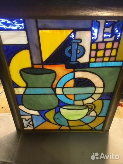 Картина витраж подарок ночник новый год