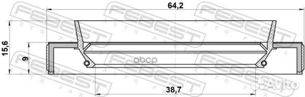 Сальник привода toyota/lexus 95HBY-40640916R Fe