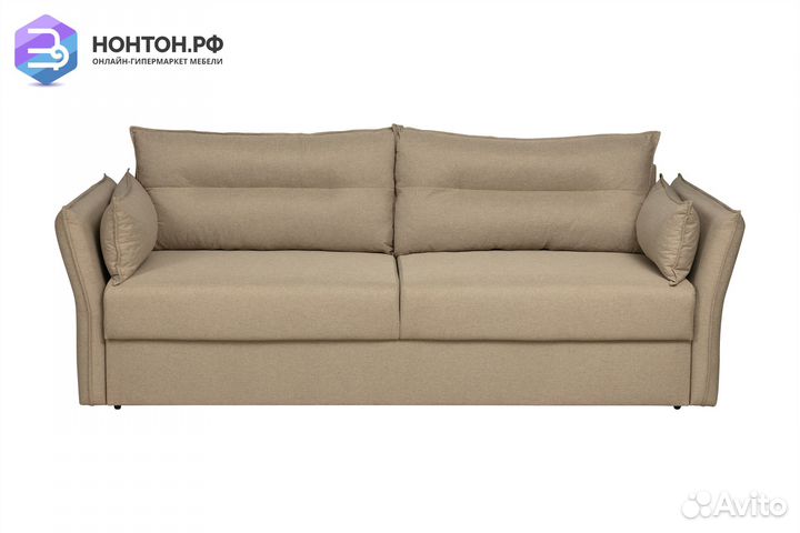 Диван еврокнижка Бруклин 3-х местный темно-бежевый