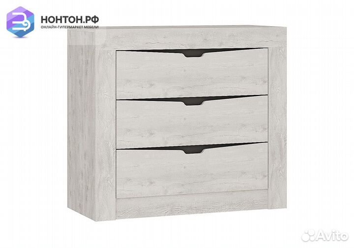Комод Леонардо бетон пайт светлый / графит