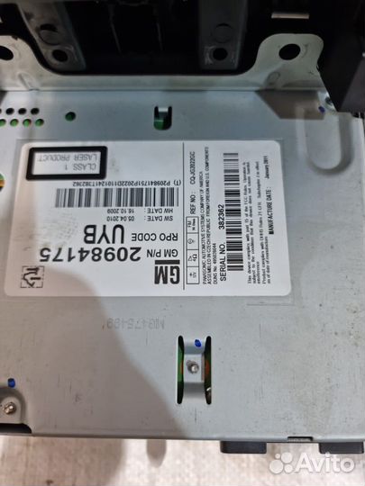 Штатная аудиосистема Chevrolet Cruze