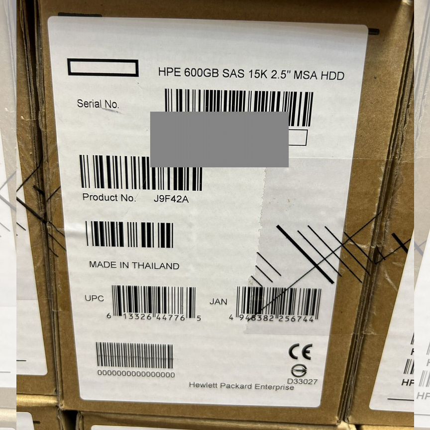 [J9F42A] Жесткий Диск Hp 600gb 15k 787642-001 Msa J9f42a