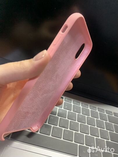 Розовый /персиковый чехол на iPhone XR (оригинал)