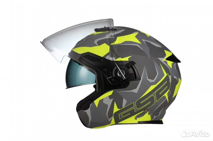Шлем G-263 green camo, grey mattyellow