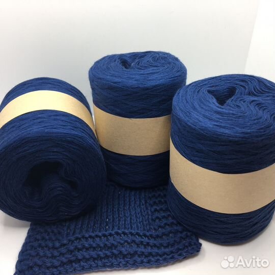 Пряжа для вязания Италия цвет индиго