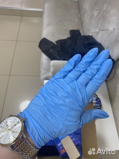 Перчатки одноразовые нитриловые