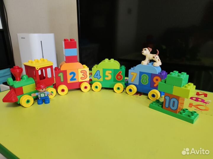 Lego duplo поезд, грузовик и экскаватор 10812