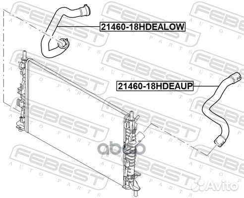 Патрубок системы охлаждения 21460-18hdeaup Febest