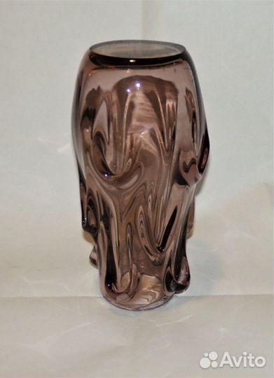 Редкая ваза Цветное стекло Фабрика Tarbeklaas СССР