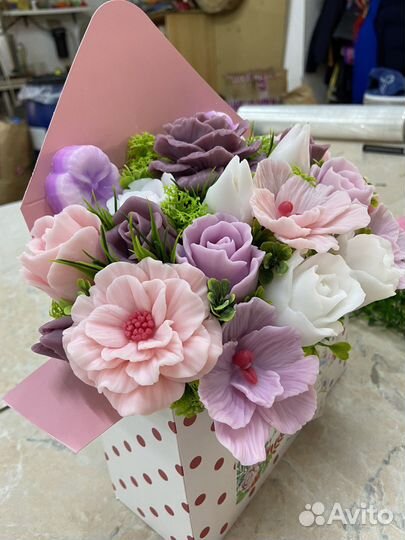 Букет из мыльных цветов