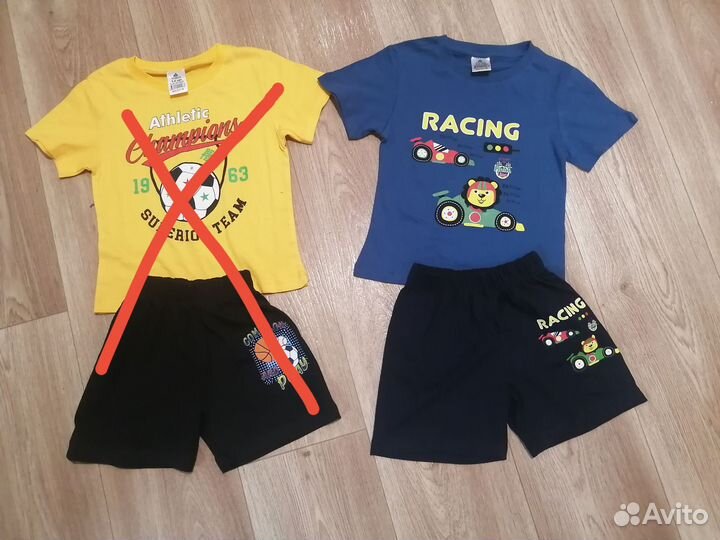Новый костюм футболка и шорты 104