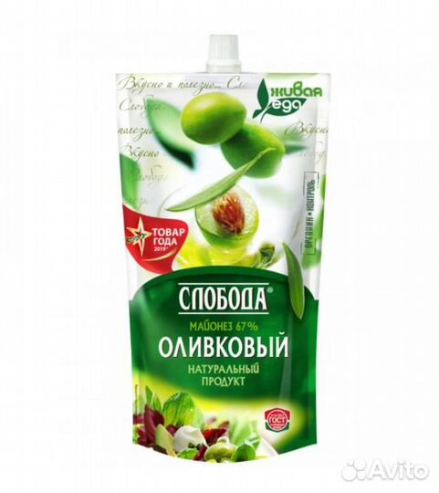 Майонез Слобода Оливковый 67 400мл Эфко