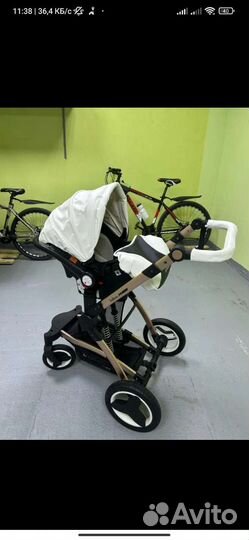 Коляска 3 в 1 belecoo x6 эко-кожа