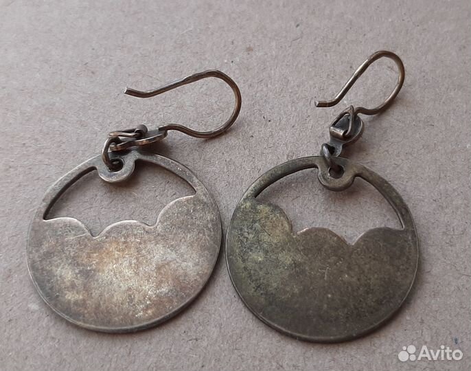 Серьги СССР 925пр Чернь