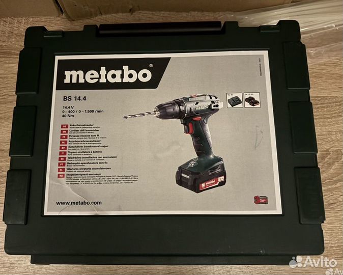 Дрель шуруповерт metabo BS 14,4