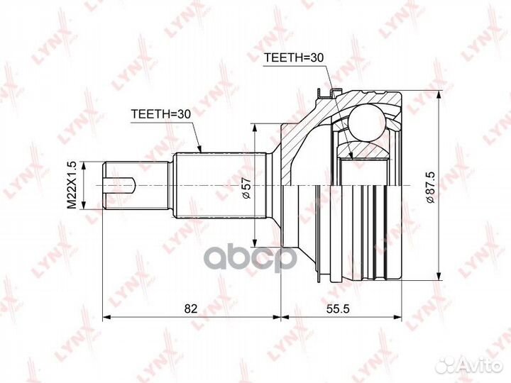 ШРУС наружный CO-3719 lynxauto