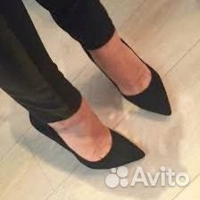 Туфли замш лодочки, размер 40