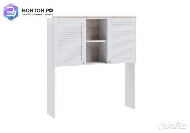 Шкаф настольный Ривьера дуб бонифацио / белый