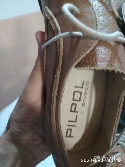 Туфли мужские летние натуральная кожаPilPol Польша