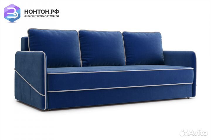 Диван еврокнижка Энерджи 3-х местный темно-синий