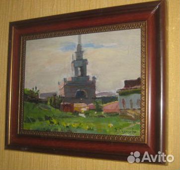 Живопись Масло Этюд Городской Пейзаж Вокзал