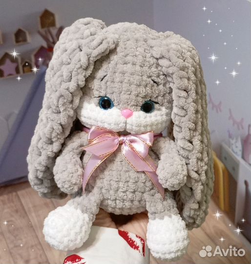 Вязаная Зайка Лялечка Заяц игрушки ручная работа