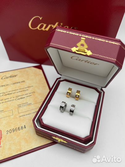 Серьги cartier love