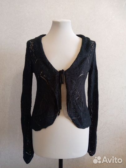 Кардиган ажурный с воланами 44-46 размер