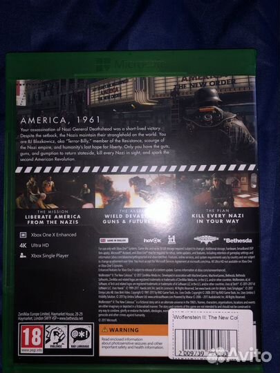 Игры на Xbox one wilfenstein ll THE NEW colossus