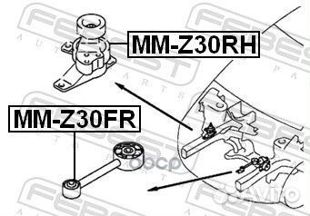 Опора двигателя mitsubishi colt 04-12 правая (г