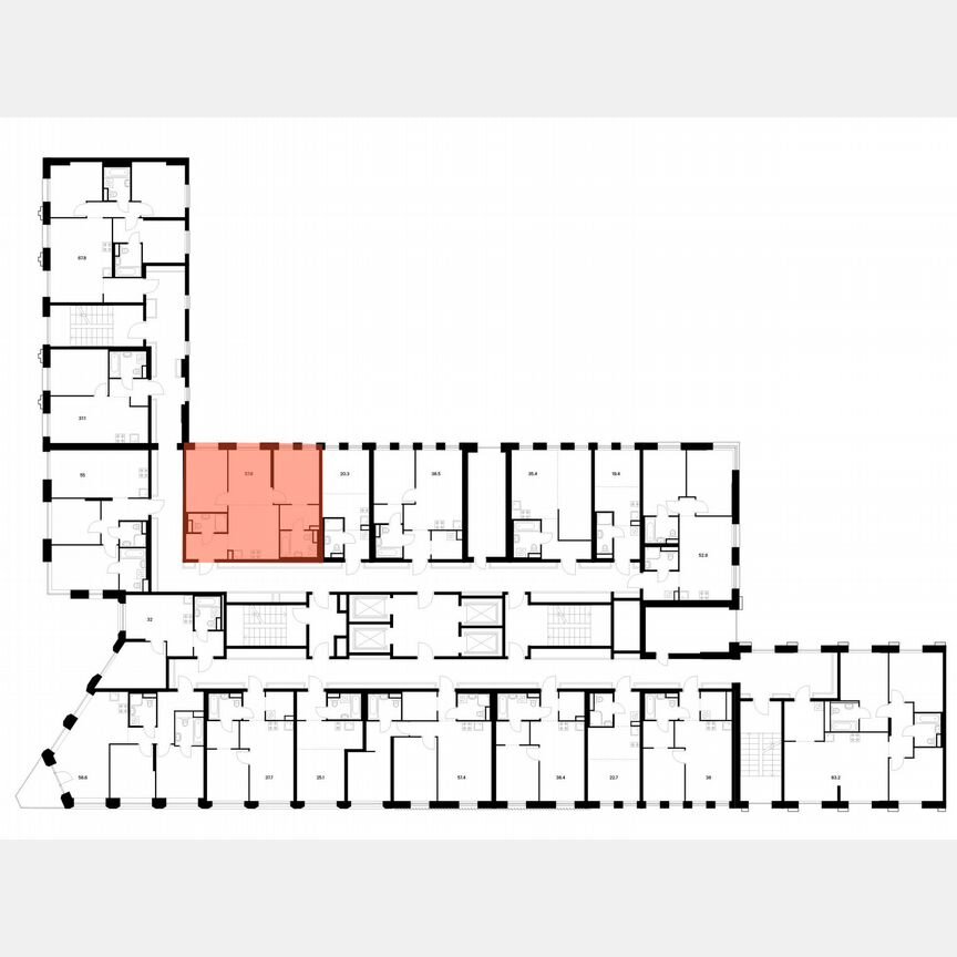 2-к. квартира, 57,6 м², 2/39 эт.