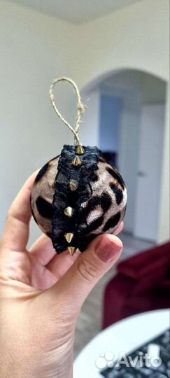 Елочные игрушки, hand made, леопард