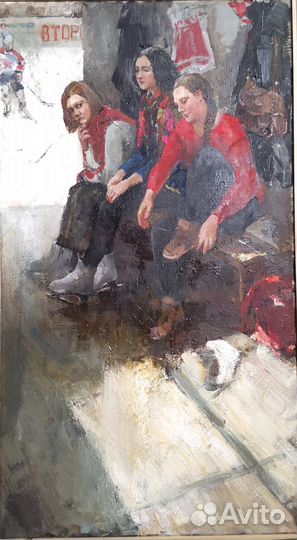 Картина жанровая холст, масло