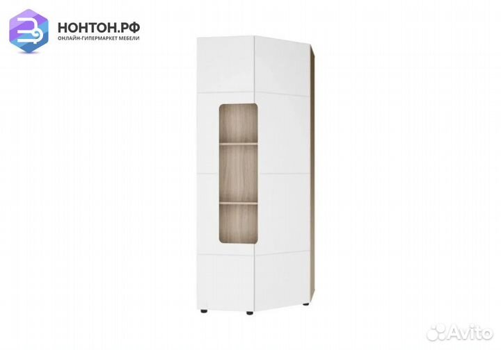 Шкаф угловой с полками Палермо-3 ясень шимо светлы