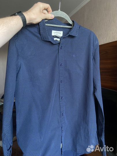 Темно синяя мужская рубашка Lee Cooper размер L